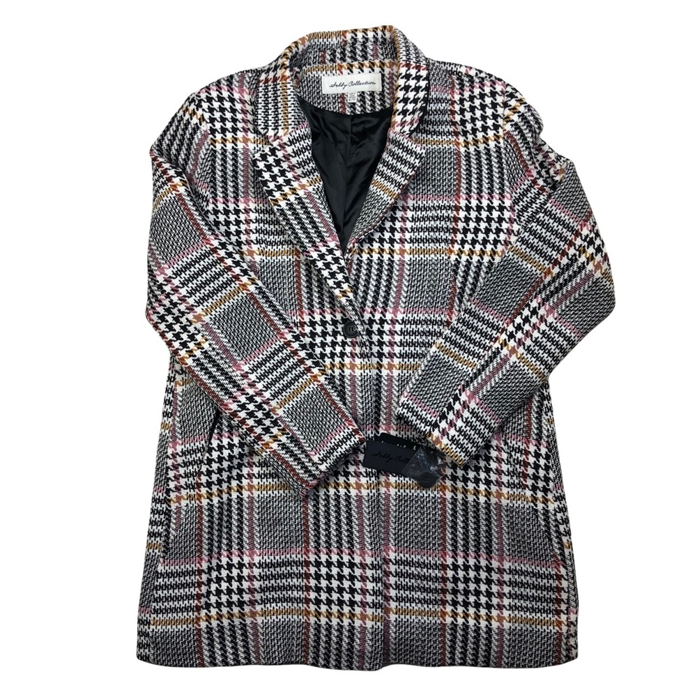 NWT Sebby Glen Plaid Houndstooth Woven Coat XL - Picture 3 of 12